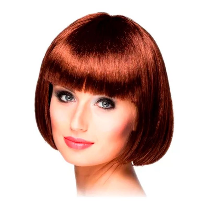 GENERICO - Peluca Corta Color Disfraz Party Halloween Cabello Sintético