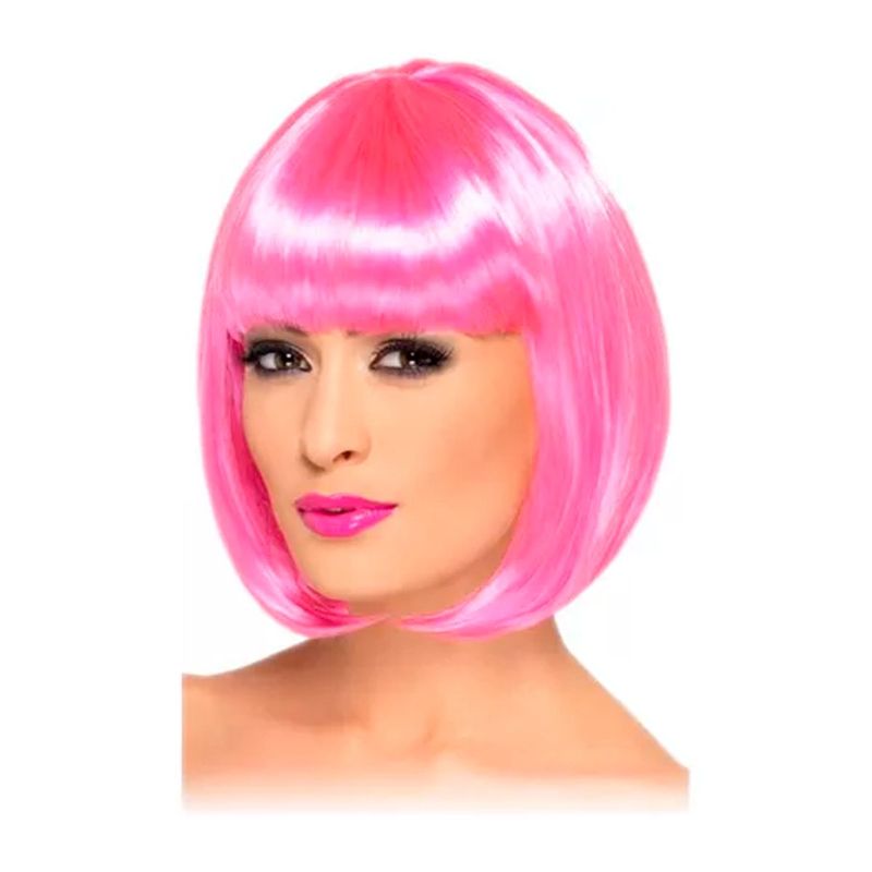 GENERICO - Peluca Corta Color Disfraz Party Halloween Cabello Sintético