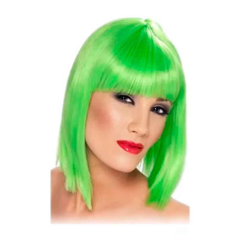 GENERICO - Peluca Corta Color Disfraz Party Halloween Cabello Sintético
