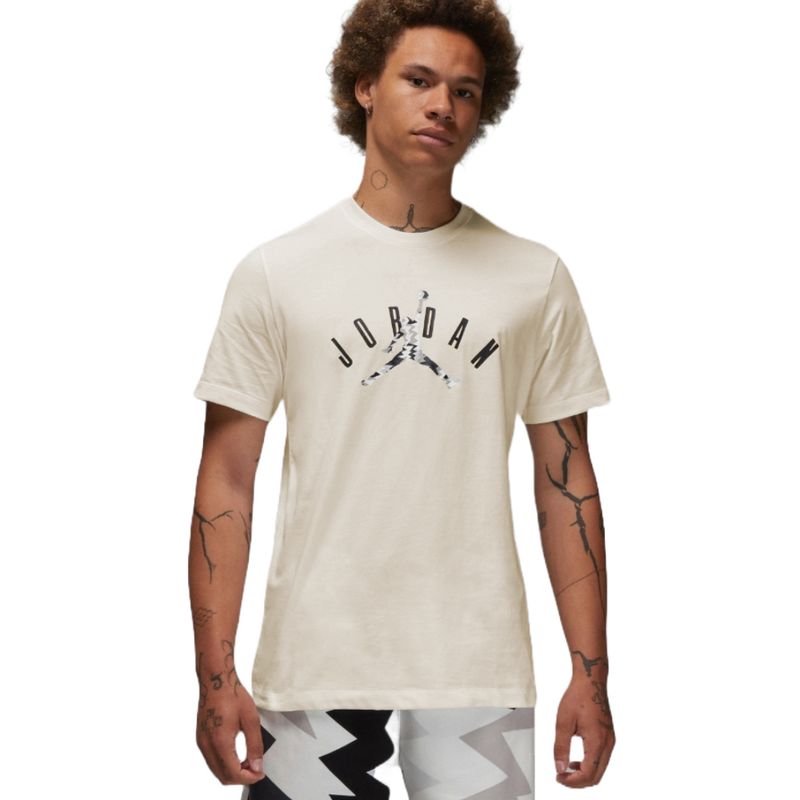 NIKE - Camiseta Jordan Fligtht Mvp Ss Crew-Blanco Crema