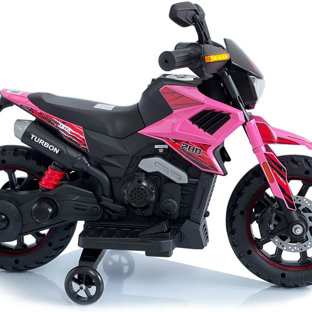 BEBESUNITA - Moto carro Electrica 12v Niño Niña 1a 3 año Usb Mp3 - Rosado
