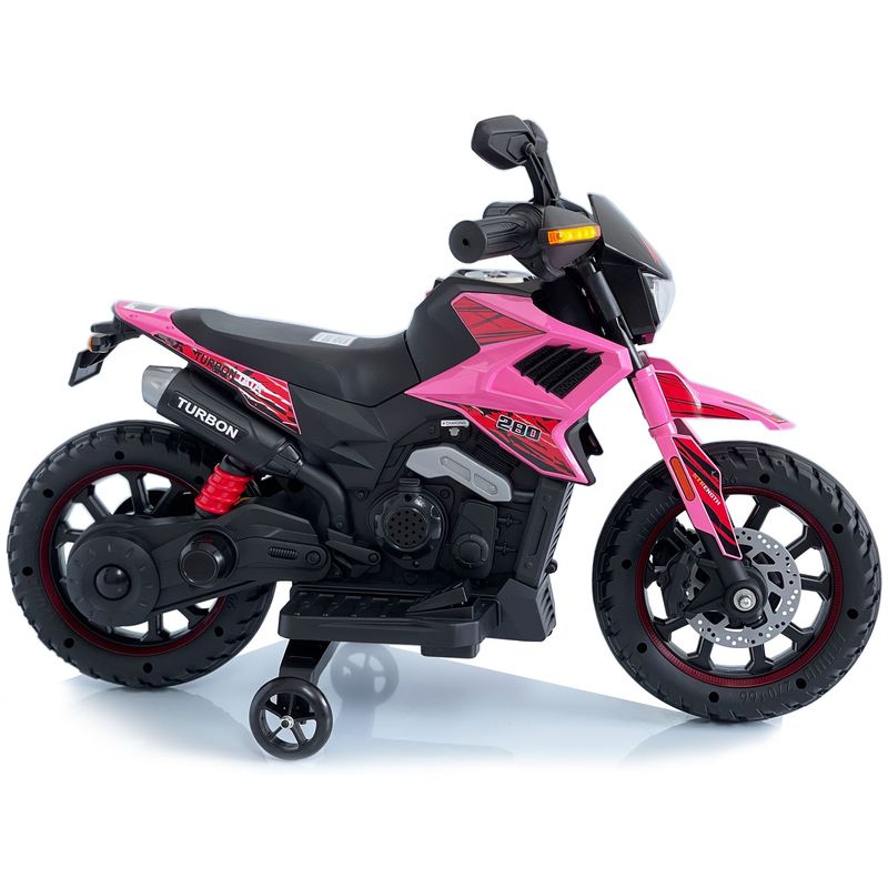 BEBESUNITA - Moto carro Electrica 12v Niño Niña 1a 3 año Usb Mp3 - Rosado