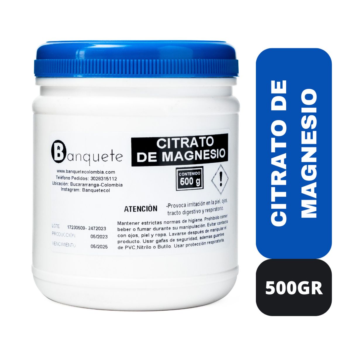 GENERICO - Citrato de Magnesio puro en polvo 500gr
