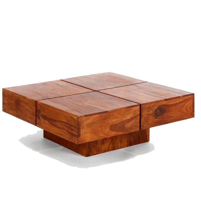 22 GRADOS DECORACION - Mesa de Centro JAM en roble natural macizo 100x100cm