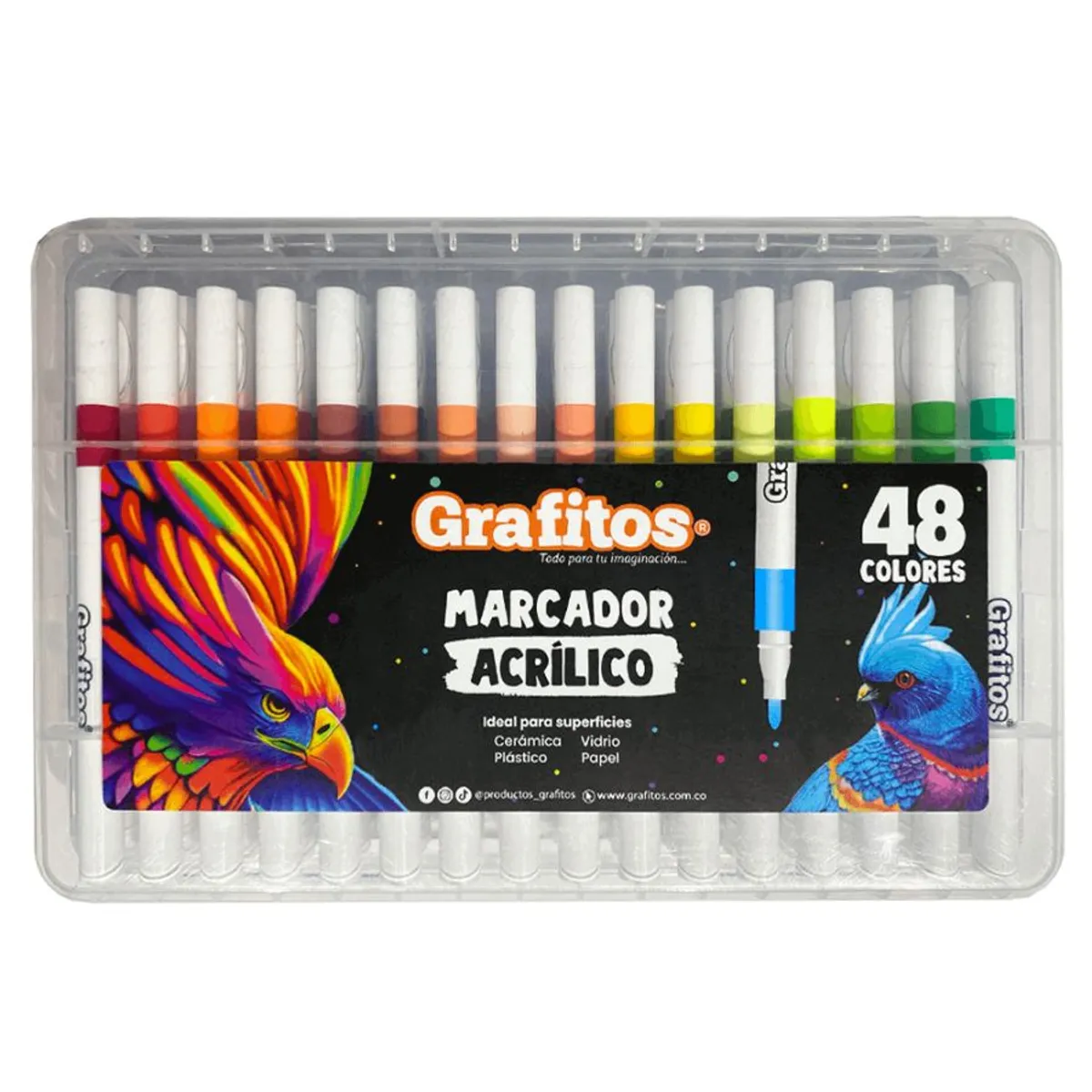 GARABATOS - Est Marcador Acrílico x48 Und Grafitos
