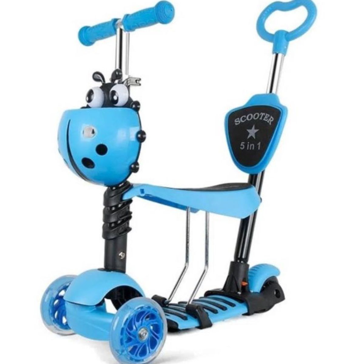 GENERICO - Patineta Scooter Monopatin 5 En 1 Mariquita Con Luces