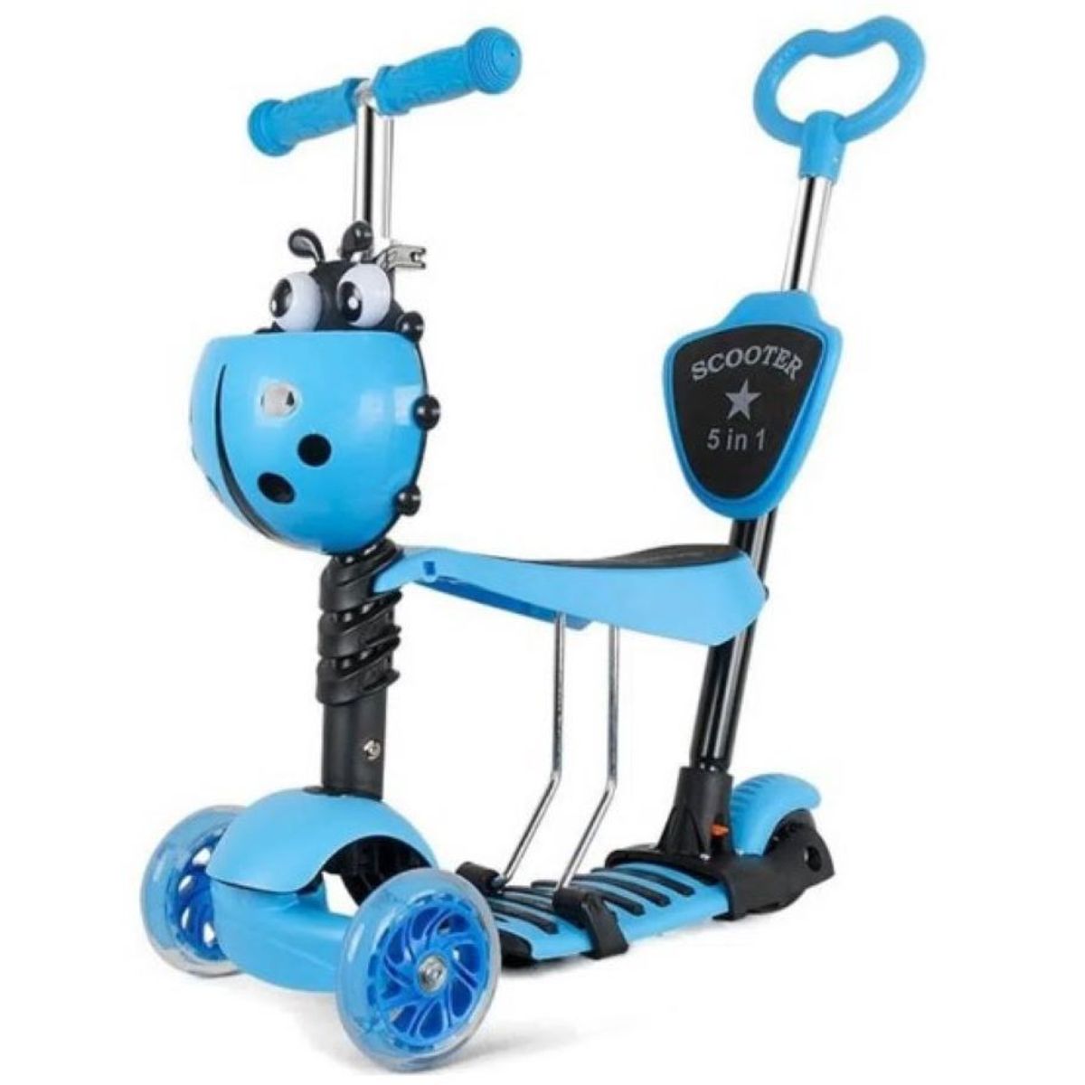 GENERICO - Patineta Scooter Monopatin 5 En 1 Mariquita Con Luces
