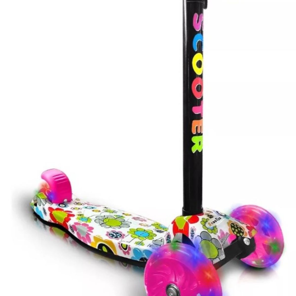 GENERICO - Patineta Scooter Monopatin Estampada Con Luz Niños y Niñas