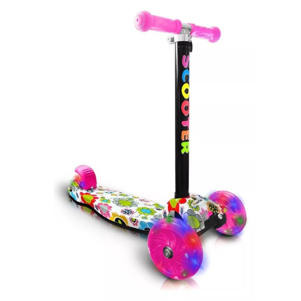 GENERICO - Patineta Scooter Monopatin Estampada Con Luz Niños y Niñas