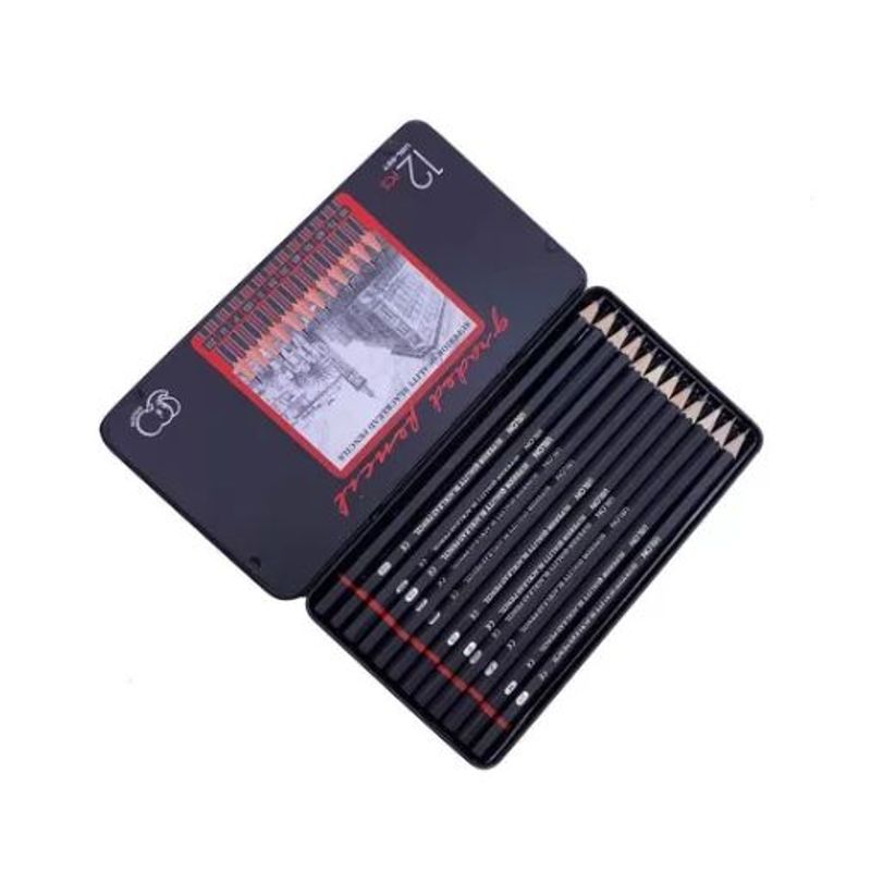 GENERICO - Lápiz Graduado De Dibujo X 12 Unds. Estuche Metálico