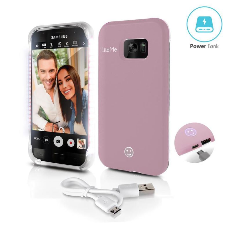 SERENELIFE - Estuche Lite-Me Selfie con luz LED para Galaxy S7 SereneLife SL301S7PN