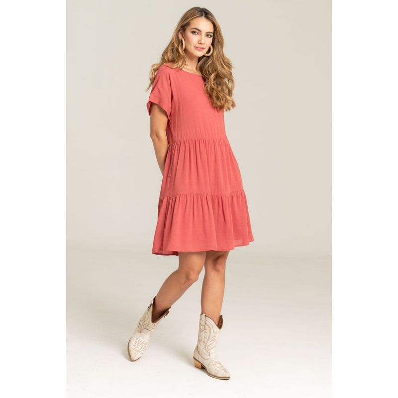 RAGGED - Vestido mallorca Rojo carnauba Ragged