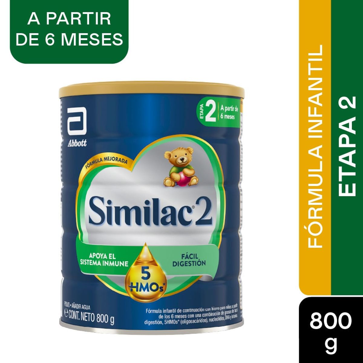 SIMILAC - Formula Infantil Similac 2 5 Hmos Etapa 2 6-24m X 800g