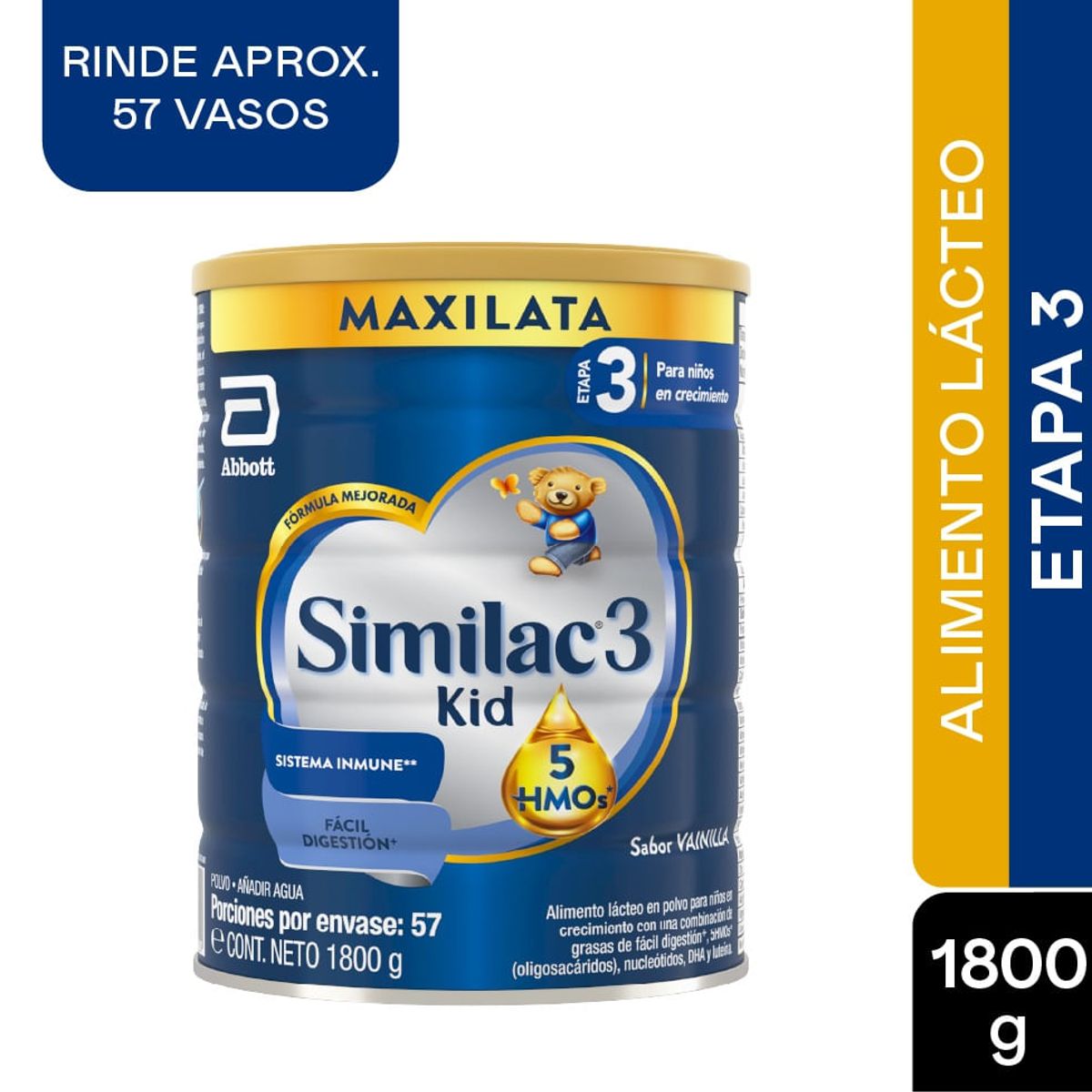 SIMILAC - Formula Infantil Similac 3 5 Hmos Etapa 3 24m+ X 1800g