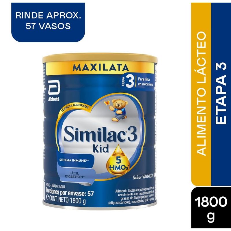 SIMILAC - Formula Infantil Similac 3 5 Hmos Etapa 3 24m+ X 1800g
