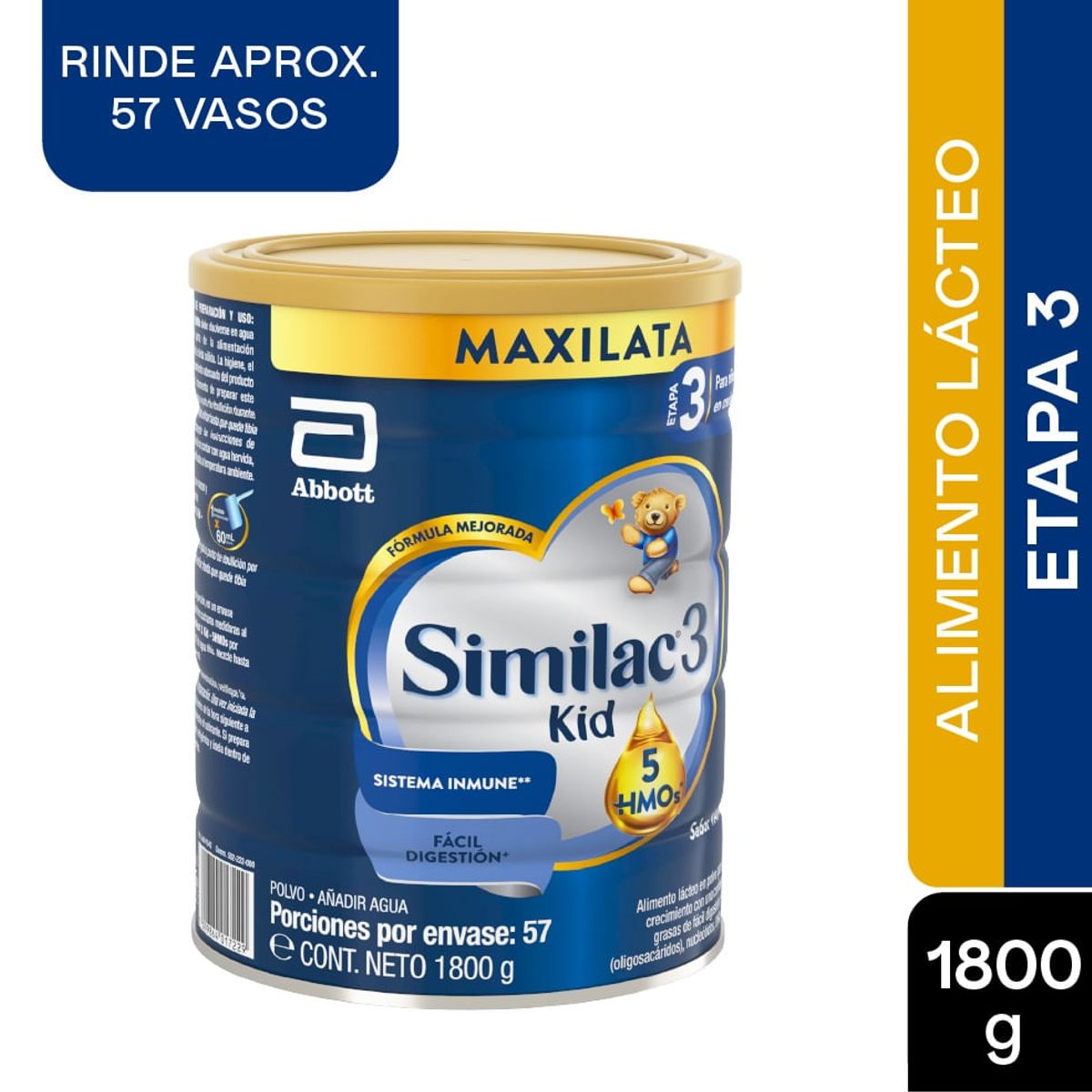 SIMILAC - Formula Infantil Similac 3 5 Hmos Etapa 3 24m+ X 1800g