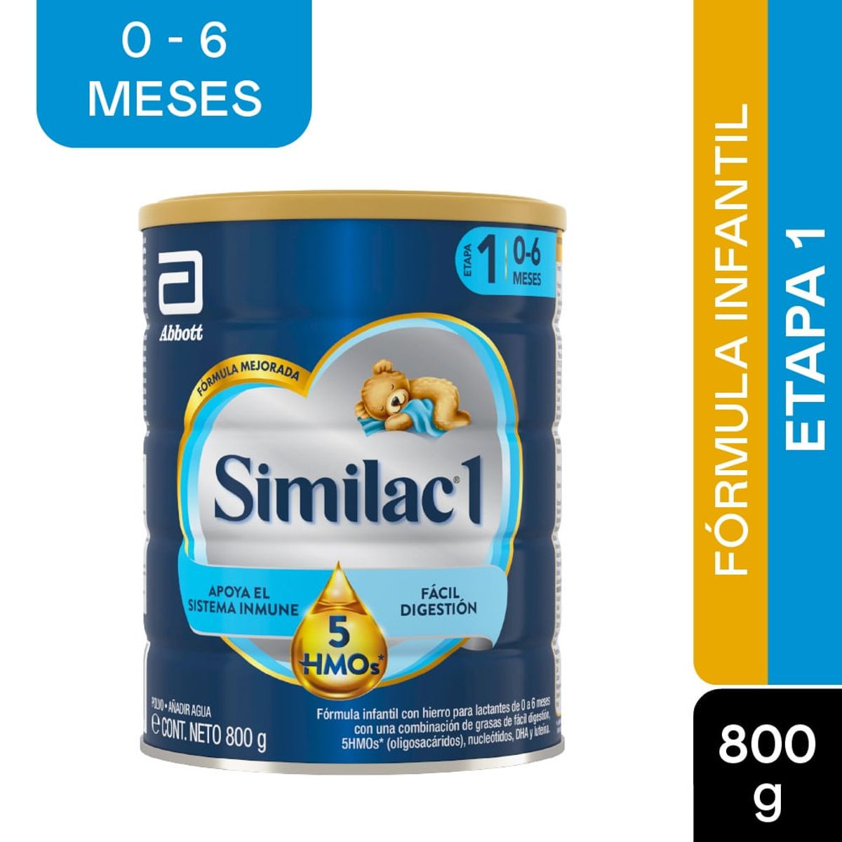 SIMILAC - Formula Infantil Similac 1 5 Hmos Etapa 1 0-6m X 800g