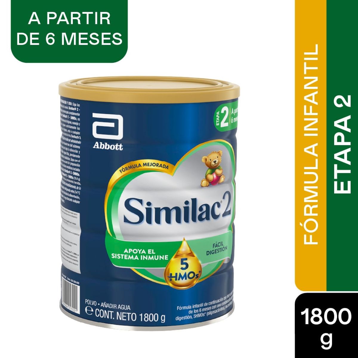 SIMILAC - Formula Infantil Similac 2 5 Hmos Etapa 2 6-24m X 1800g
