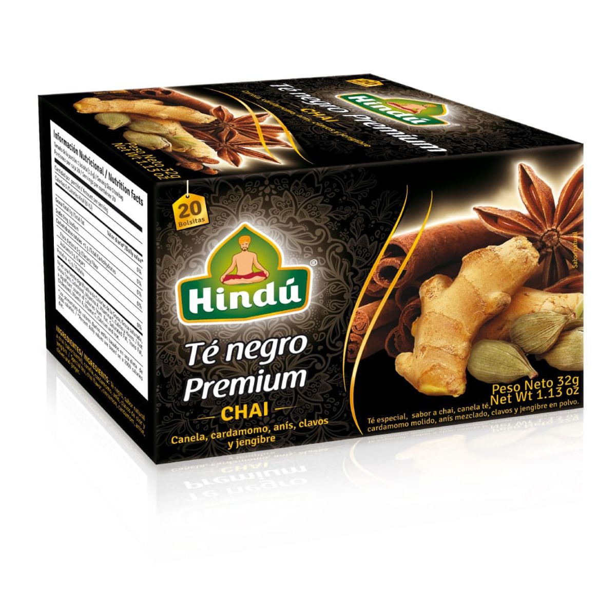 HINDU - Te Hindu Negro Premium Chai X 20Sobres