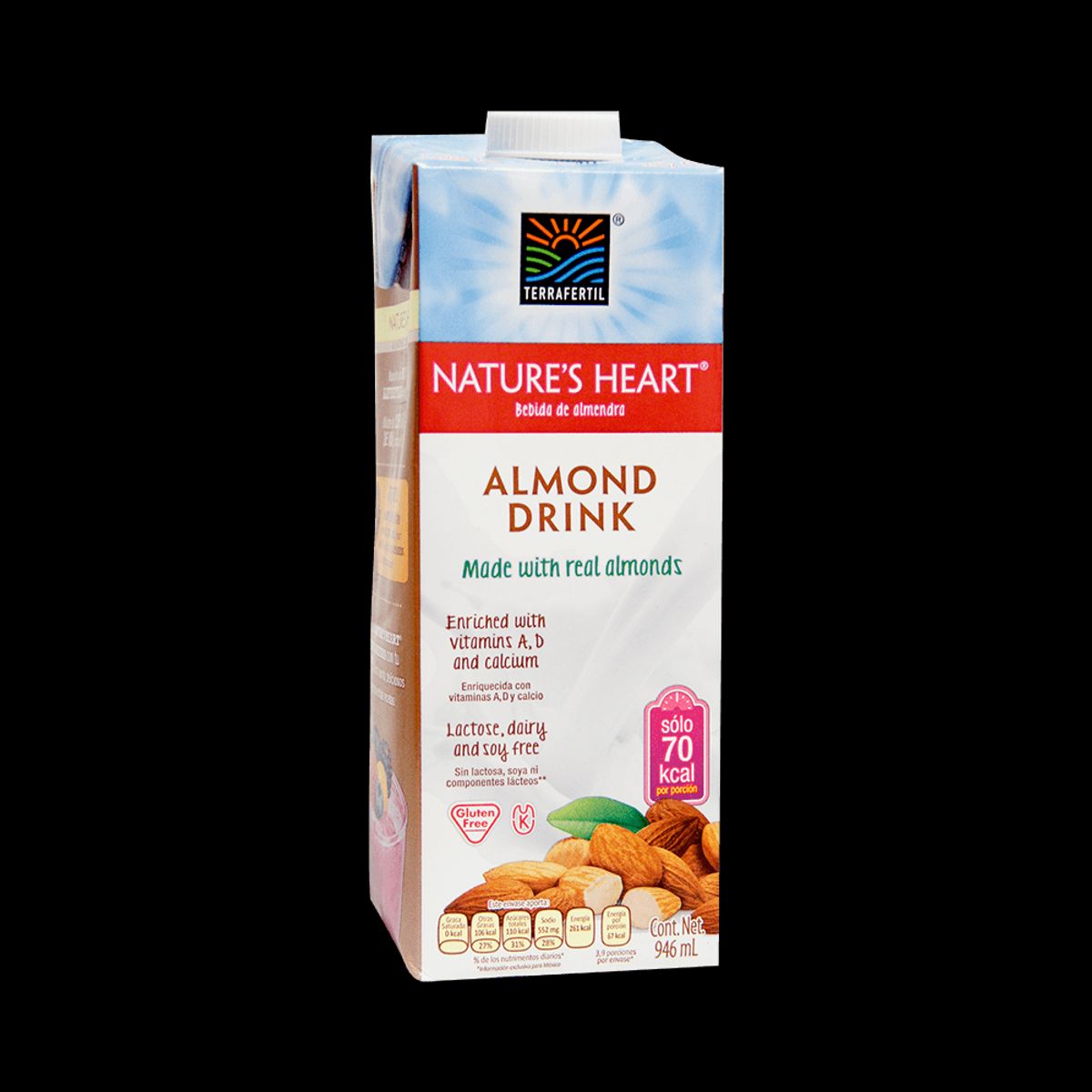 NATURES HEART - Bebida De Almendras Sin Gluten Nature Heart X 946Ml
