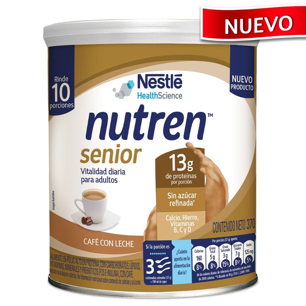 GENERICO - Nutren Senior Cafe Con Leche Lata X 370G