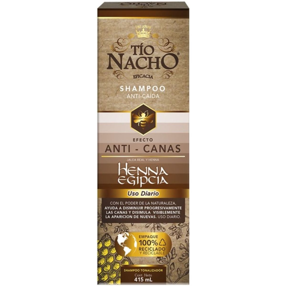 TIO NACHO - Shampoo Tio Nacho Anti-Canas Tonalizador X 415ml