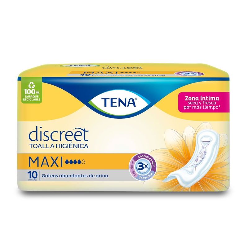 TENA - Toallas Higienicas Tena Discreet Maxi X 10Und