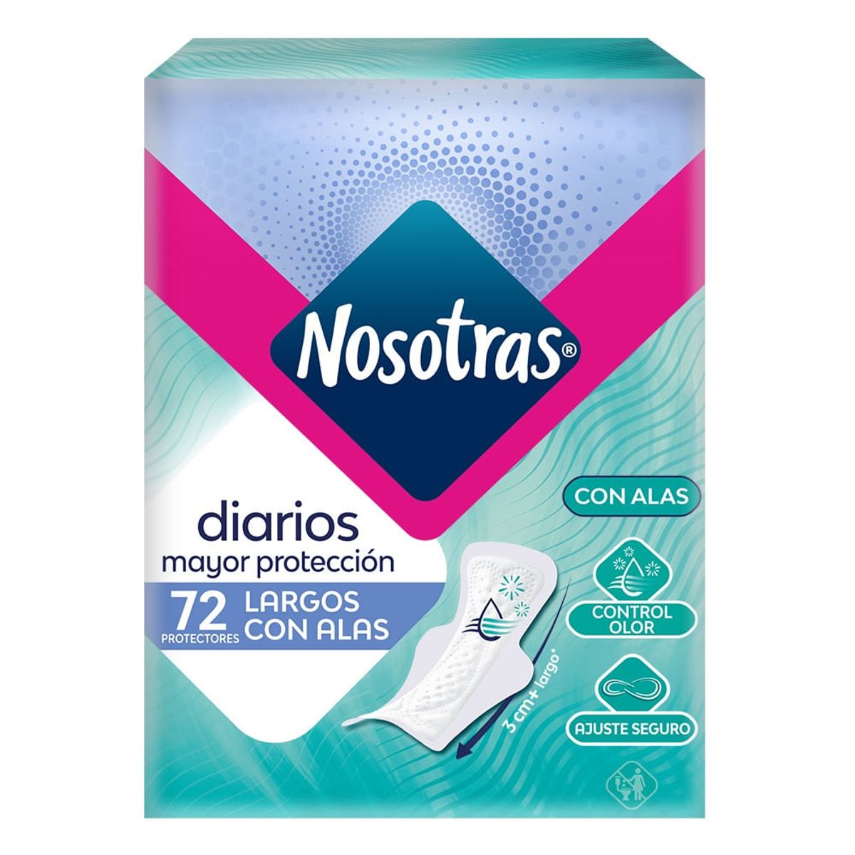 NOSOTRAS - Protectores Diarios Nosotras Largos Con Alas X 72Und