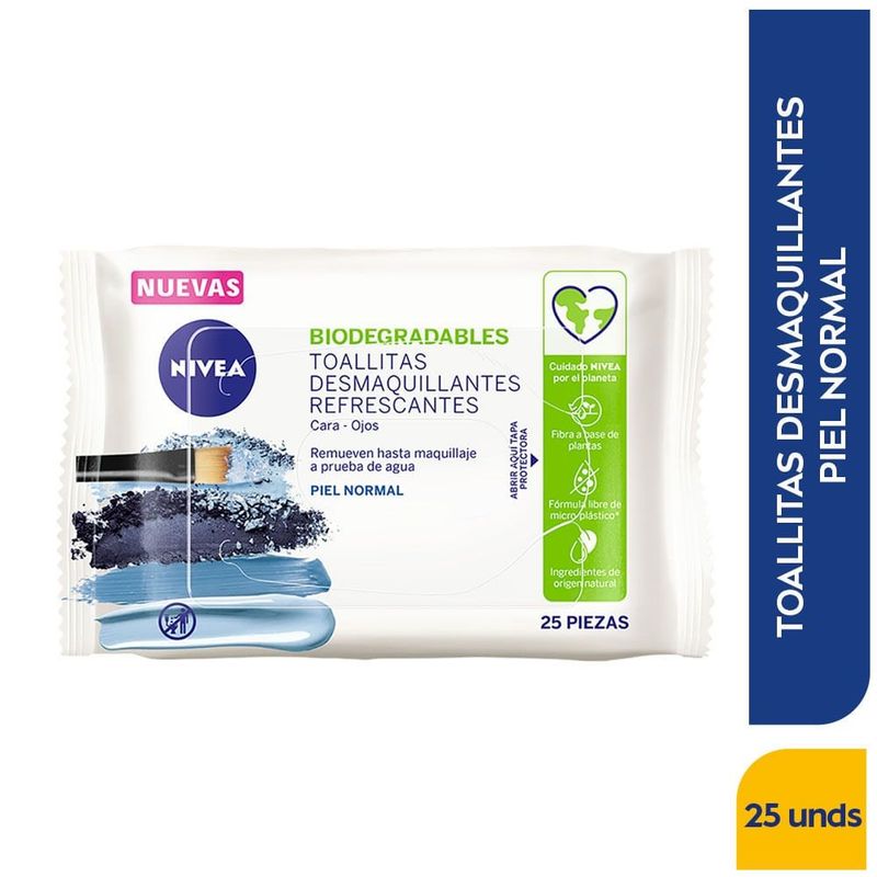 NIVEA - Toallitas Desmaquillantes Nivea Piel Normal X 25Und