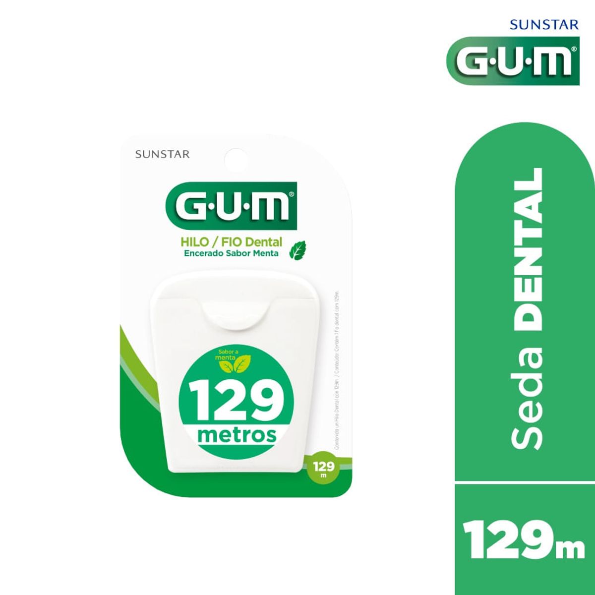 GUM - Seda Dental Gum Sabor Menta X 129m