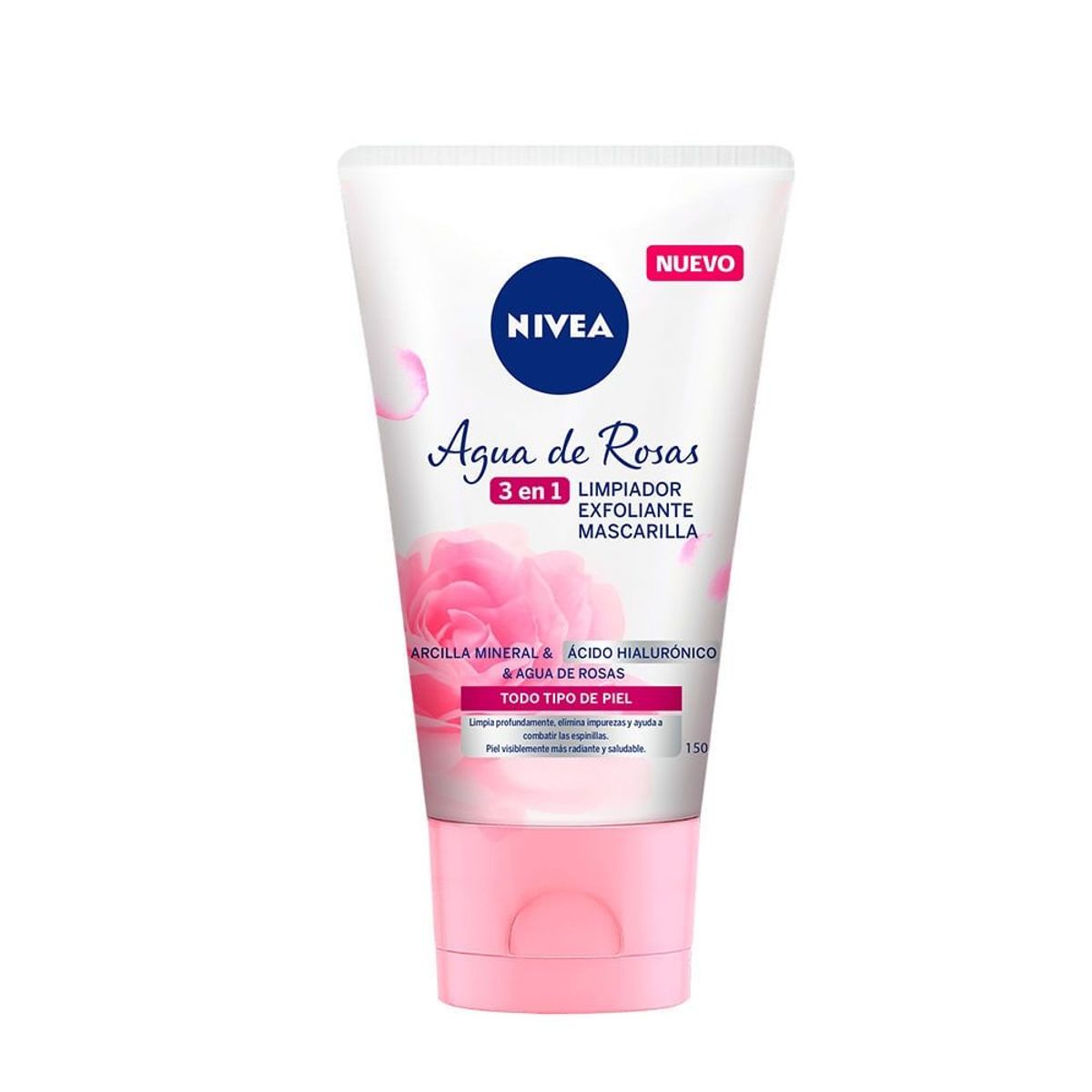 NIVEA - Limpiador Facial Nivea Agua De Rosas 3 En 1 X 150Ml