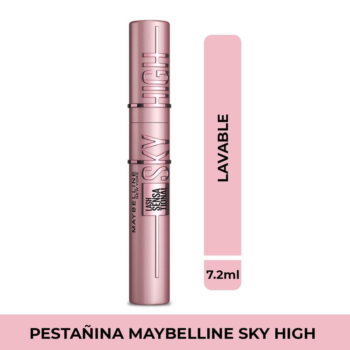 MAYBELLINE - Pestañina Maybelline Sky High Black 800 Washable X 7.2Ml