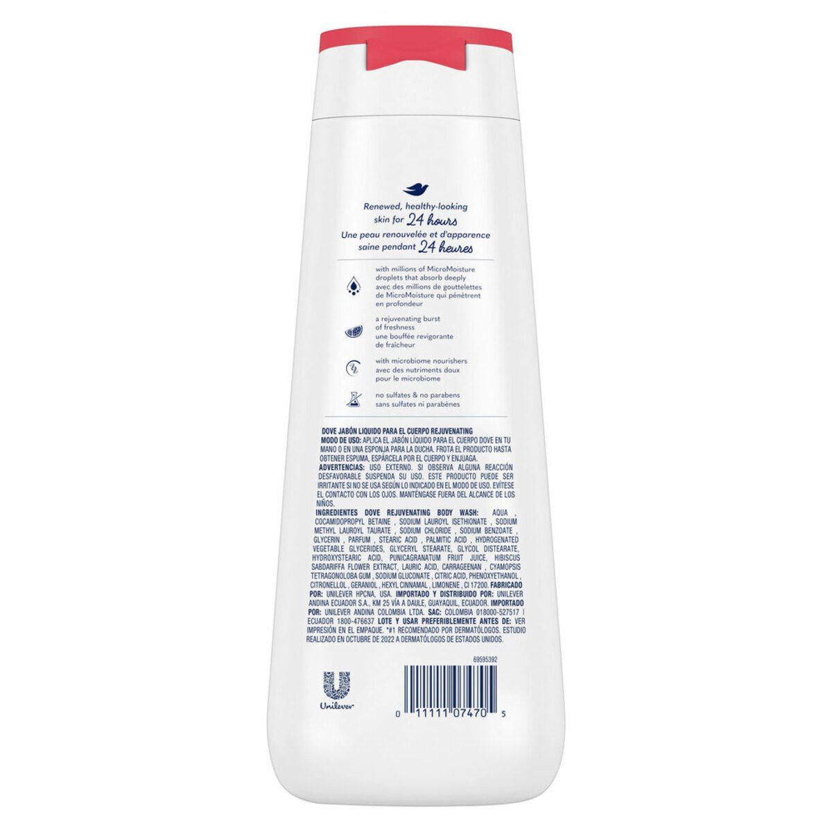 DOVE - Jabon Liquido Dove Body Wash Go Fresh Granada X 591ml