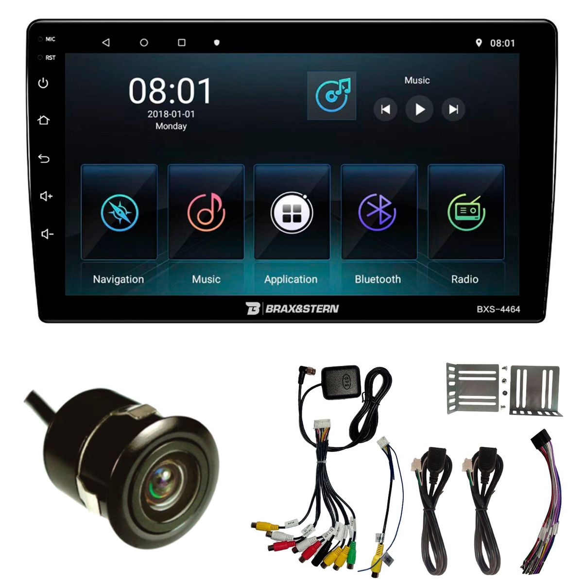 B BRAX&STERN - Radio Carro Android 2x32 GB Pantalla 9 QLED GPS Brax&Stern BXS-4464
