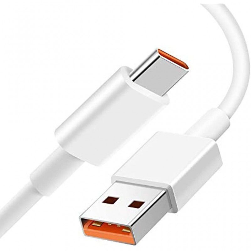 GENERICO - Cable Carga Compatible Para Xiaomi Usb- C Punta Naranja Turbo 5a Mi11.