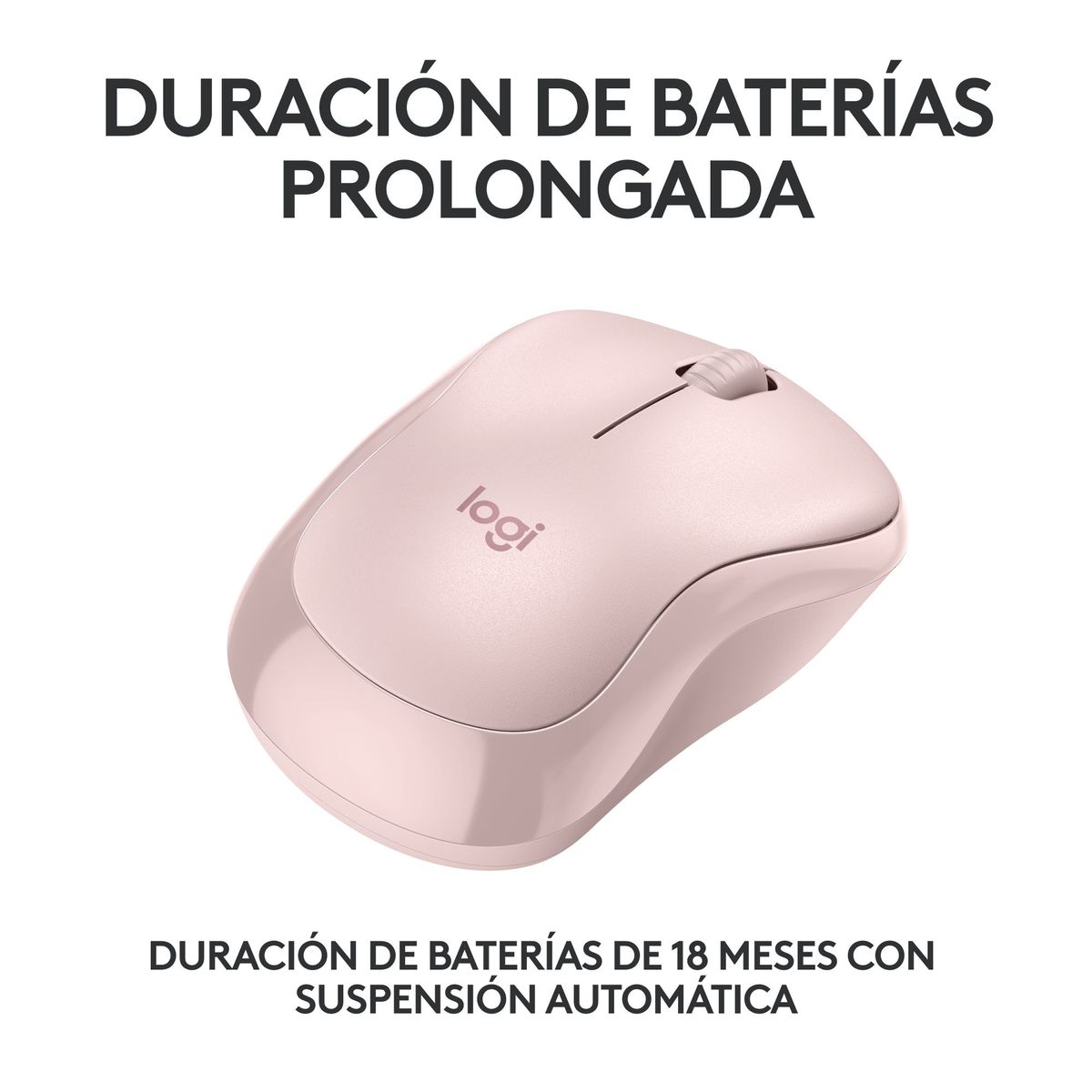LOGITECH - Logitech M240 Silent Ratón Bluetooth Inalámbrico 90% Más Silencioso Compacto y Cómodo, Rosa