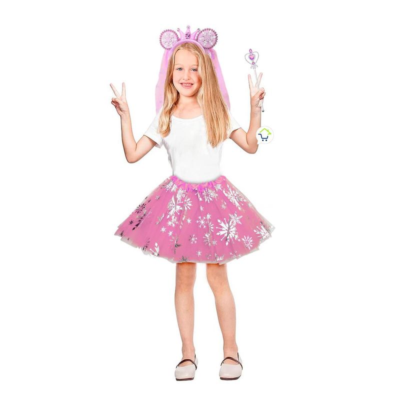COMPRALOENCASA COM - Disfraz Princesa Helada Accesorios Halloween Niñas  OF-701
