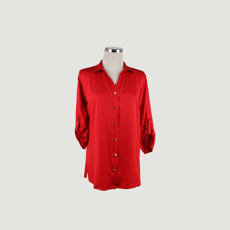 L Y H - Blusa Para Mujer Manga 3/4 Rojo Marca L&H