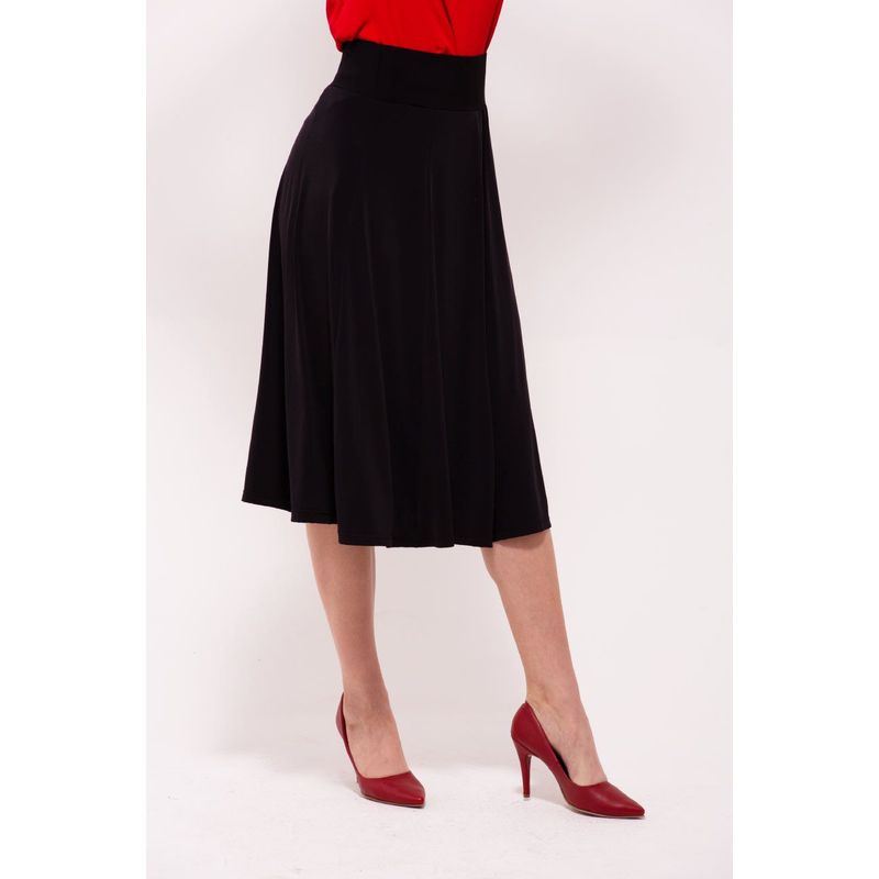 L Y H - Falda Para Mujer Negro Marca L&H