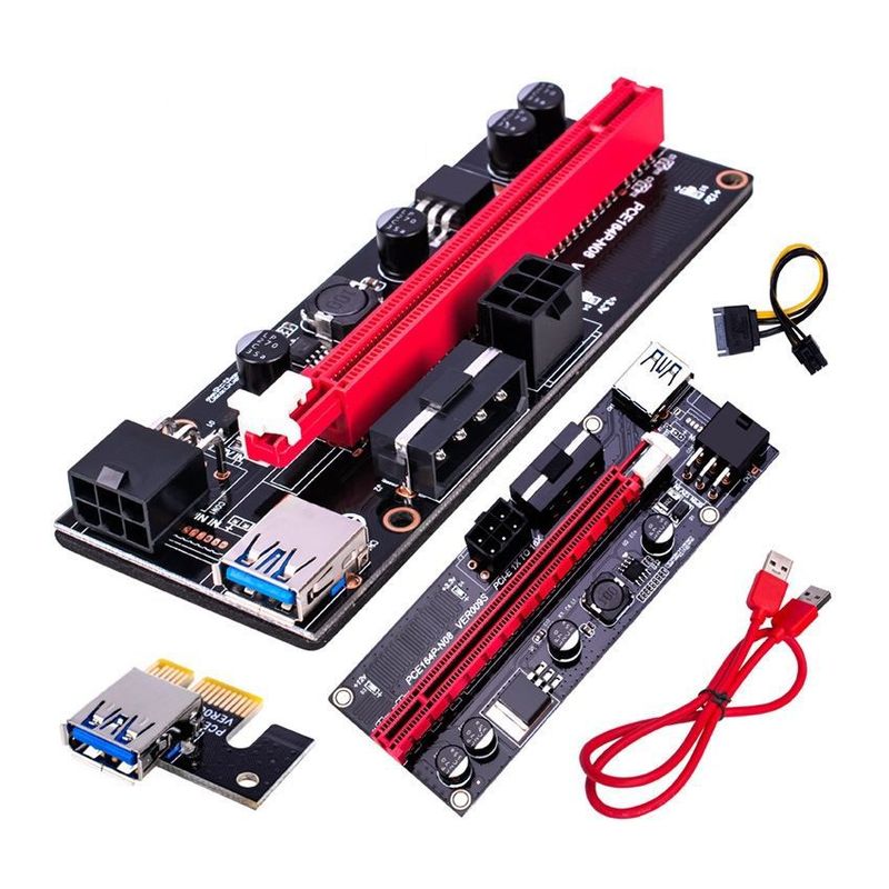 GENERICO - Adaptador riser mineria pci express 1x a 16x tarjeta grafica