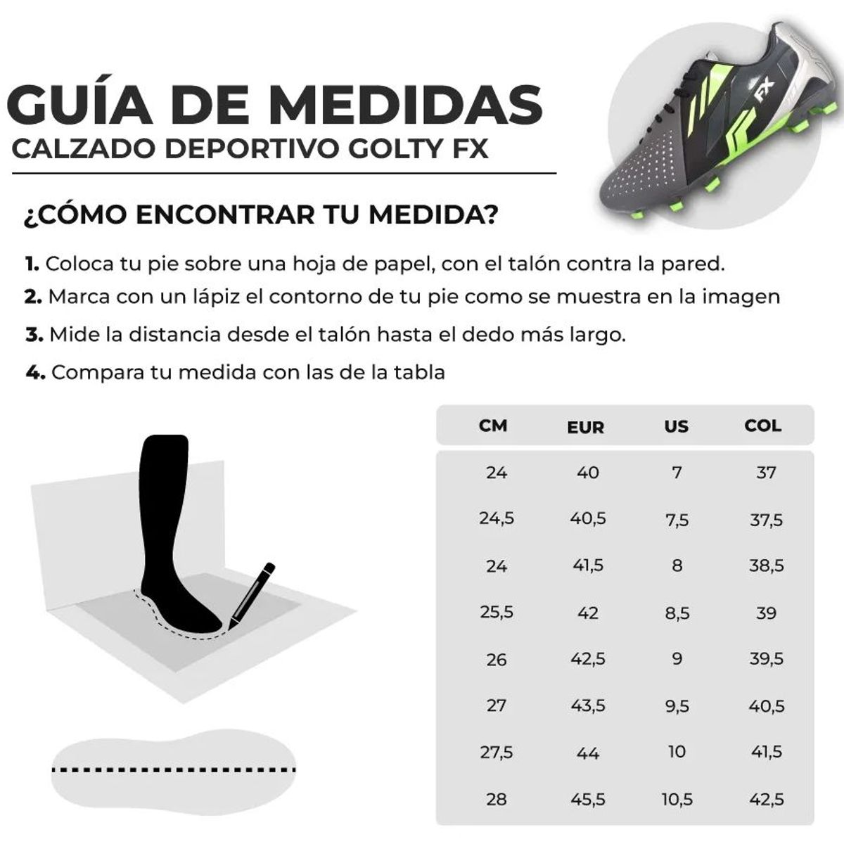GOLTY - Zapatillas Golty Turf Profesional Fx Sintetica F5
