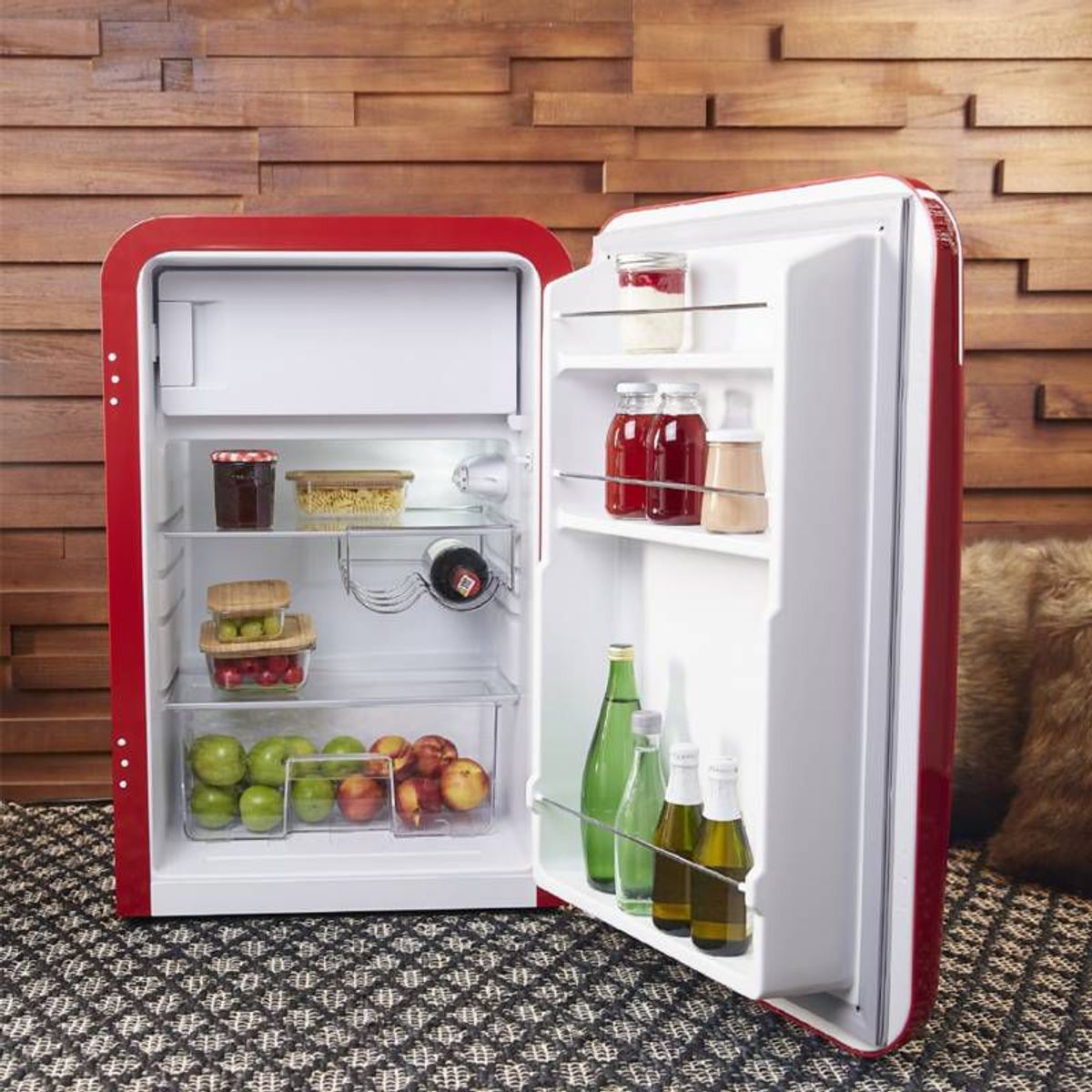 STORA - Nevera Minibar Retro 101 Lts Rojo STBC130RD