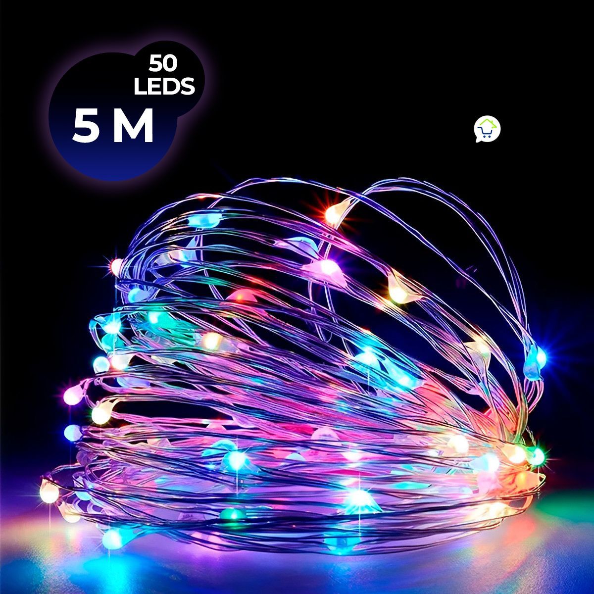 COMPRALOENCASA COM - Luces Micro Led Pila Decoración Luz Navidad X 50 Luces  TX50B-C