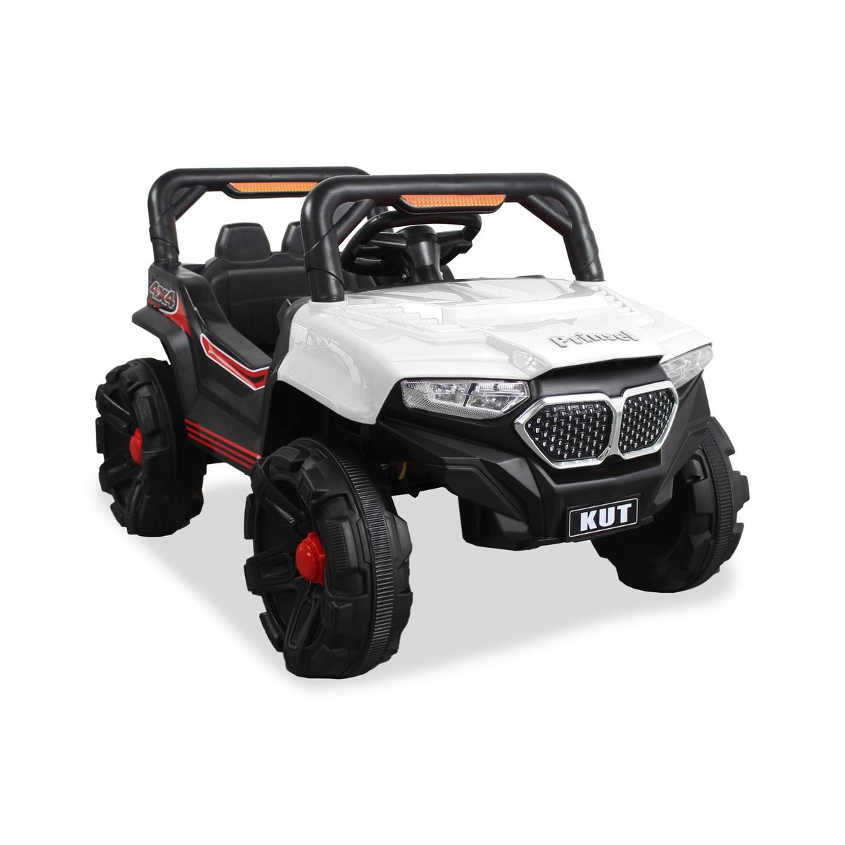 PRINSEL - Carro Electrico Niño Montable Off Road Blanco 12V