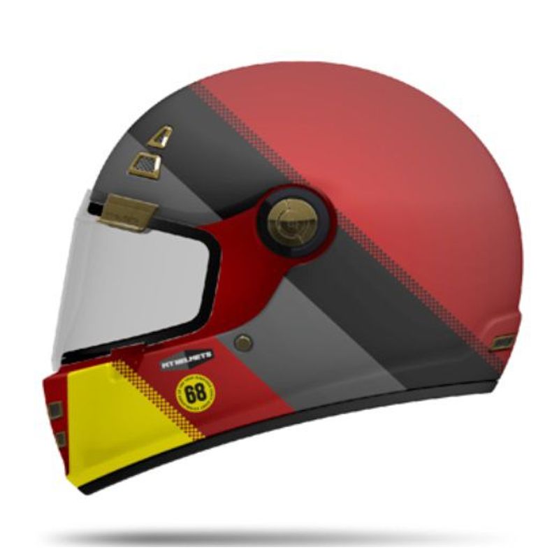 MT HELMETS - CASCO JARAMA FACTORY A5 ROJO MATE  ECE R22.06 TALLA M