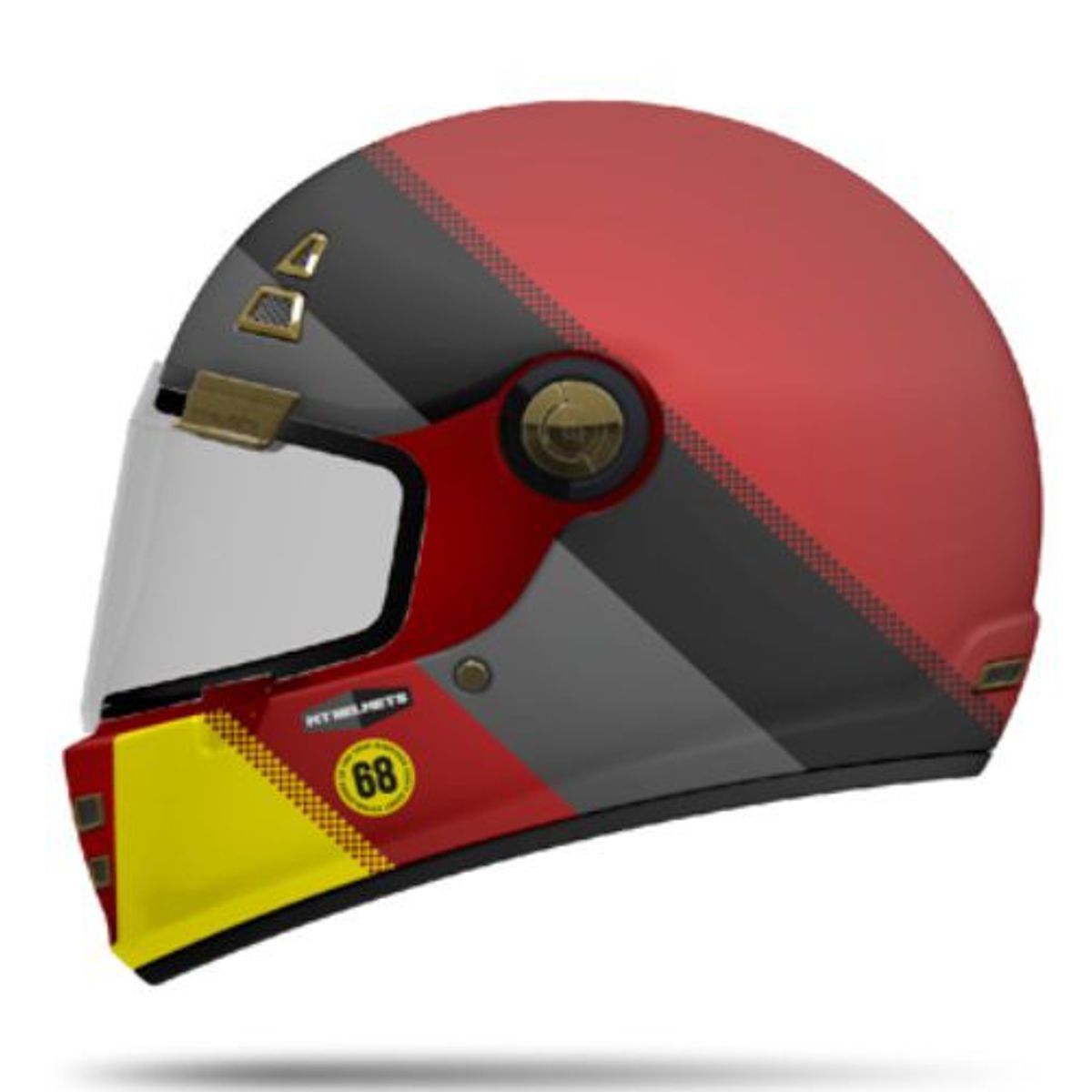 MT HELMETS - CASCO JARAMA FACTORY A5 ROJO MATE  ECE R22.06 TALLA XL