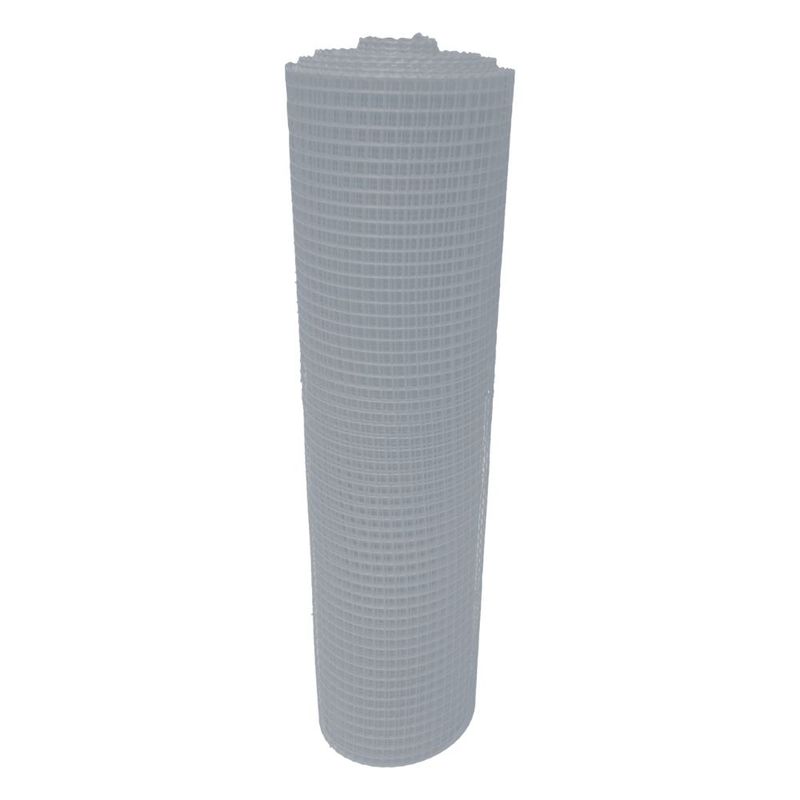 GENERICO - Malla Plástica Multiusos Reja 16mmX16mm H1mt Rollo 30mt Blanca