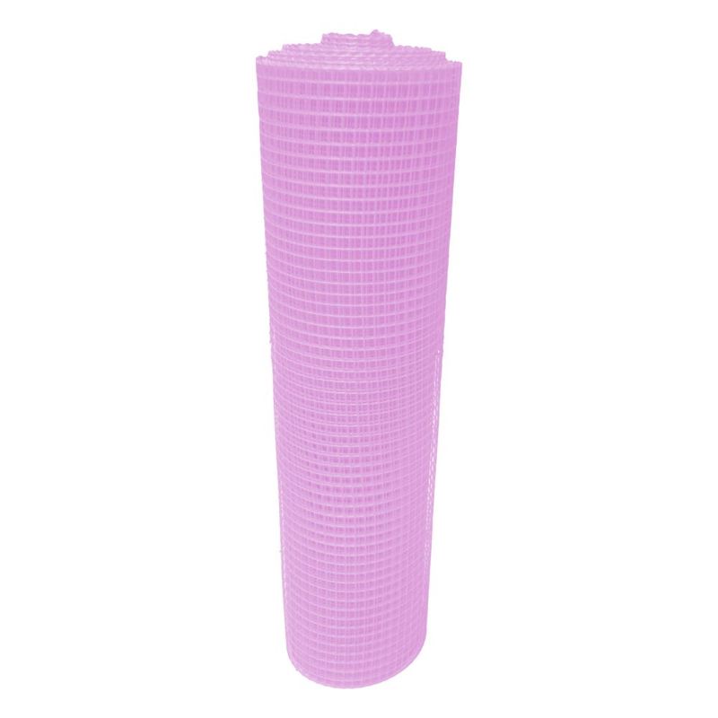GENERICO - Malla Plástica Multiusos Reja 16mmX16mm H1mt Rollo 30mt Fucsia