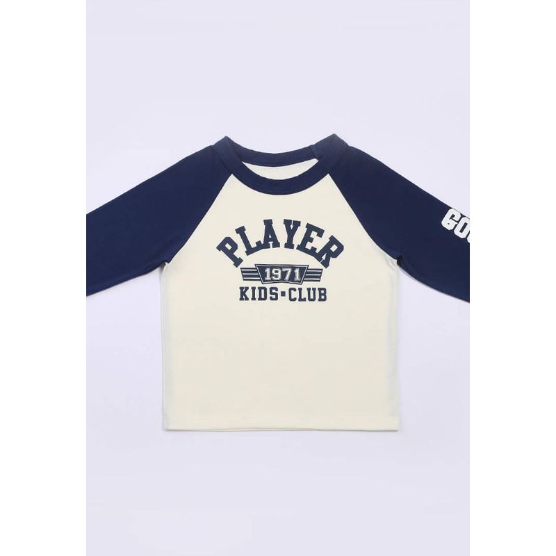 BABY PLANET - Buzo Azul Con Estampado Frontal Y En Manga Para Bebé Niño Baby Planet