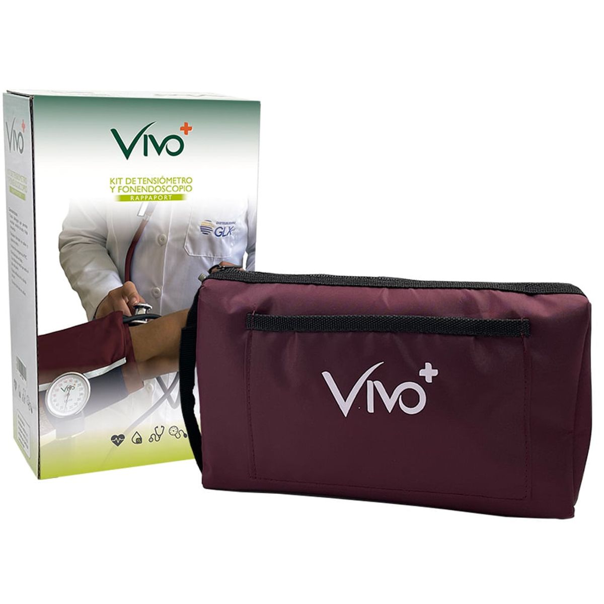 VIVO - Kit Vivo+ Tensiometro Y Fonendoscopio Color Vino